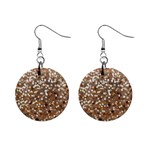 Light and Dark Sequin Design Mini Button Earrings Front