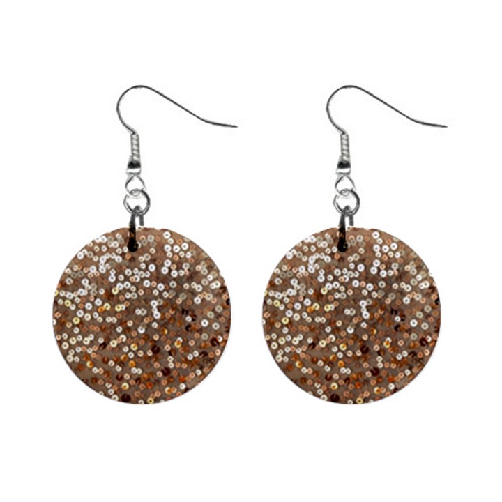 Light and Dark Sequin Design Mini Button Earrings