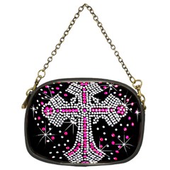 Hot Pink Rhinestone Cross Twin-sided Evening Purse by artattack4all