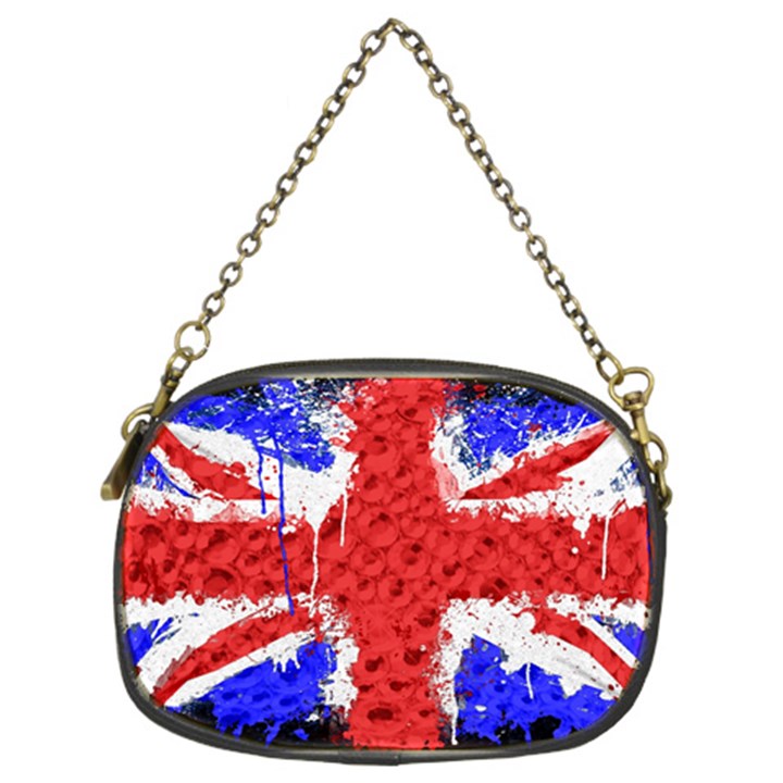 Distressed British Flag Bling Twin-sided Evening Purse