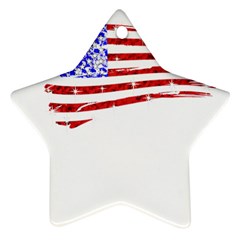 Sparkling American Flag Ceramic Ornament (star) by artattack4all