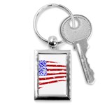 Sparkling American Flag Key Chain (Rectangle) Front