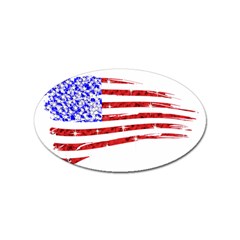 Sparkling American Flag 100 Pack Sticker (oval) by artattack4all