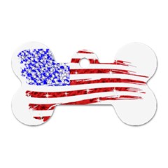 Sparkling American Flag Single-sided Dog Tag (bone) by artattack4all