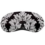 Diamond Bling Glitter on Damask Black Sleep Eye Mask Front