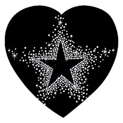 Sparkling Bling Star Cluster Jigsaw Puzzle (heart) by artattack4all