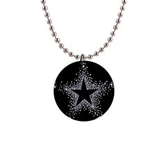 Sparkling Bling Star Cluster Mini Button Necklace by artattack4all