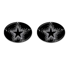 Sparkling Bling Star Cluster Oval Cuff Links by artattack4all