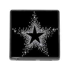 Sparkling Bling Star Cluster Card Reader With Storage (square) by artattack4all