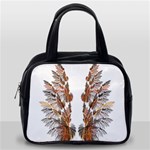 Brown Feather wing Twin-sided Satched Handbag Back