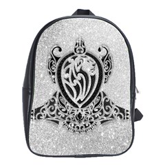 Diamond Bling Lion Large School Backpack by artattack4all