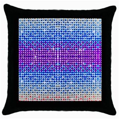 Rainbow Of Colors, Bling And Glitter Black Throw Pillow Case by artattack4all