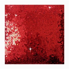 Sequin And Glitter Red Bling Single-sided Large Glasses Cleaning Cloth by artattack4all