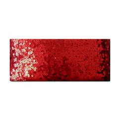 Sequin And Glitter Red Bling Hand Towel by artattack4all