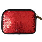 Sequin and Glitter Red Bling Compact Camera Case Back