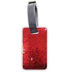 Sequin And Glitter Red Bling Single-sided Luggage Tag by artattack4all