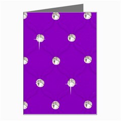 Royal Purple And Silver Bead Bling Large Greeting Card by artattack4all