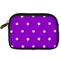 Royal Purple And Silver Bead Bling Compact Camera Case by artattack4all