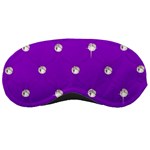 Royal Purple and Silver Bead Bling Sleep Eye Mask Front