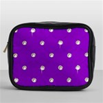 Royal Purple and Silver Bead Bling Single-sided Cosmetic Case Front