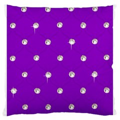 Royal Purple And Silver Bead Bling Large Cushion Case (one Side) by artattack4all