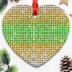 Diamond Cluster Color Bling Ceramic Ornament (heart) by artattack4all