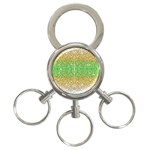 Diamond Cluster Color Bling 3-Ring Key Chain Front