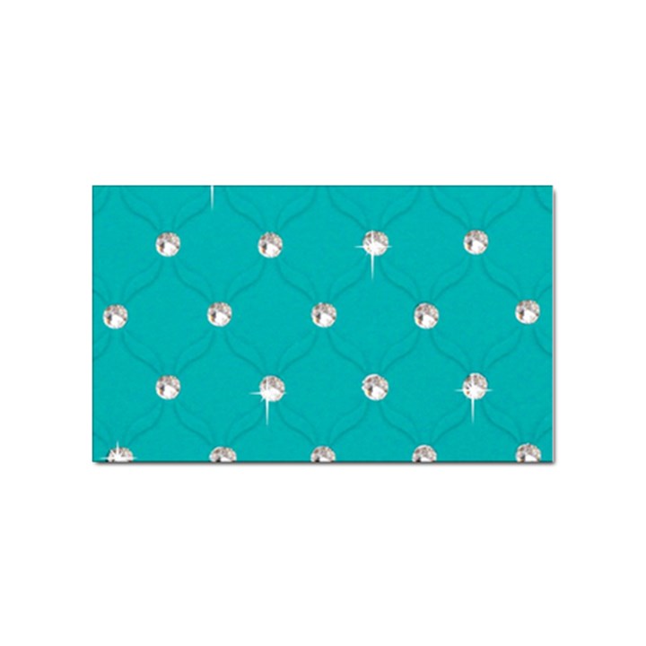 Turquoise Diamond Bling Sticker (Rectangle)