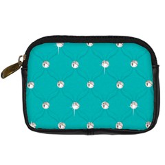 Turquoise Diamond Bling Compact Camera Case by artattack4all