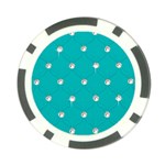 Turquoise Diamond Bling 10 Pack Poker Chip Back