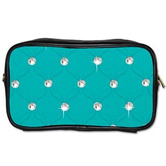 Turquoise Diamond Bling Twin-sided Personal Care Bag by artattack4all