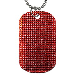 Deep Red Sparkle Bling Twin-sided Dog Tag by artattack4all