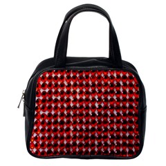 Deep Red Sparkle Bling Single-sided Satchel Handbag by artattack4all