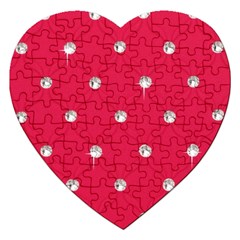 Red Diamond Bling  Jigsaw Puzzle (heart) by artattack4all