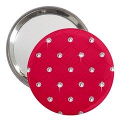 Red Diamond Bling  3  Handbag Mirror by artattack4all