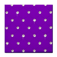 Royal Purple Sparkle Bling Ceramic Tile by artattack4all