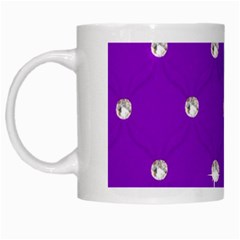 Royal Purple Sparkle Bling White Coffee Mug by artattack4all