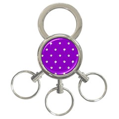 Royal Purple Sparkle Bling 3-ring Key Chain by artattack4all