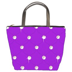 Royal Purple Sparkle Bling Bucket Handbag by artattack4all