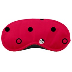 Strawberry Dots Black With Pink Sleeping Mask by strawberrymilk