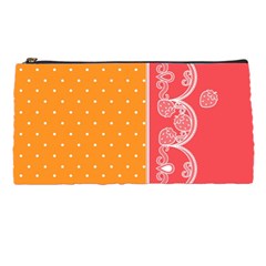 Lace Dots With Rose Gold Pencil Case by strawberrymilk