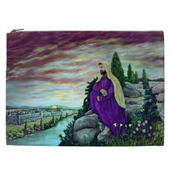 Jesus Overlooking Jerusalem By Ave Hurley  Cosmetic Bag (xxl) by ArtRave2