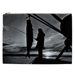 Vintage Usa  Alaska Float Plane Fishing 1970 Cosmetic Bag (xxl) by Vintagephotos