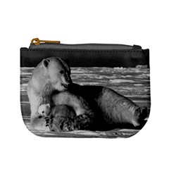 Vintage Usa Alaska Mother Polar Bear 1970 Coin Change Purse by Vintagephotos