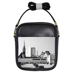 Vintage Germany Frankfurt Old Saint Nicholas Church Kids  Sling Bag by Vintagephotos