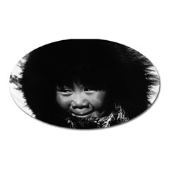 Vintage Usa Alaska Eskimo Child 1970 Large Sticker Magnet (oval) by Vintagephotos