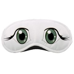 Green Eyes Sleep Eye Mask by DigitalArtDesgins