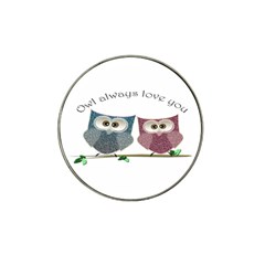 Owl Always Love You, Cute Owls 4 Pack Golf Ball Marker (for Hat Clip) by DigitalArtDesgins