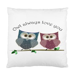 Owl Always Love You, Cute Owls Twin-sided Cushion Case by DigitalArtDesgins