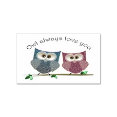 Owl Always Love You, Cute Owls 100 Pack Sticker (rectangle) by DigitalArtDesgins